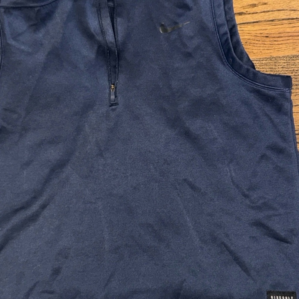 Nike Golf Performance Vest Mens Large Navy Blue Therma 1/4 Zip Jacket AQ0816-451 - Picture 2 of 3
